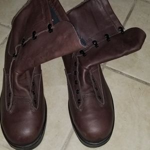 Belleville Mens Brown Leather Steel Toe Boots 11.5